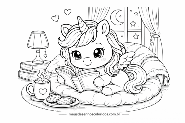 desenho de unicórnio para colorir