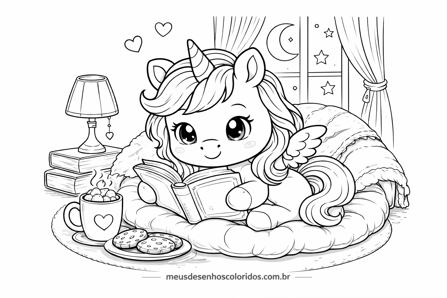 desenho de unicórnio para colorir