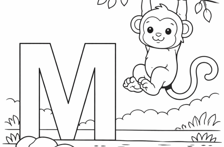 letra M para colorir