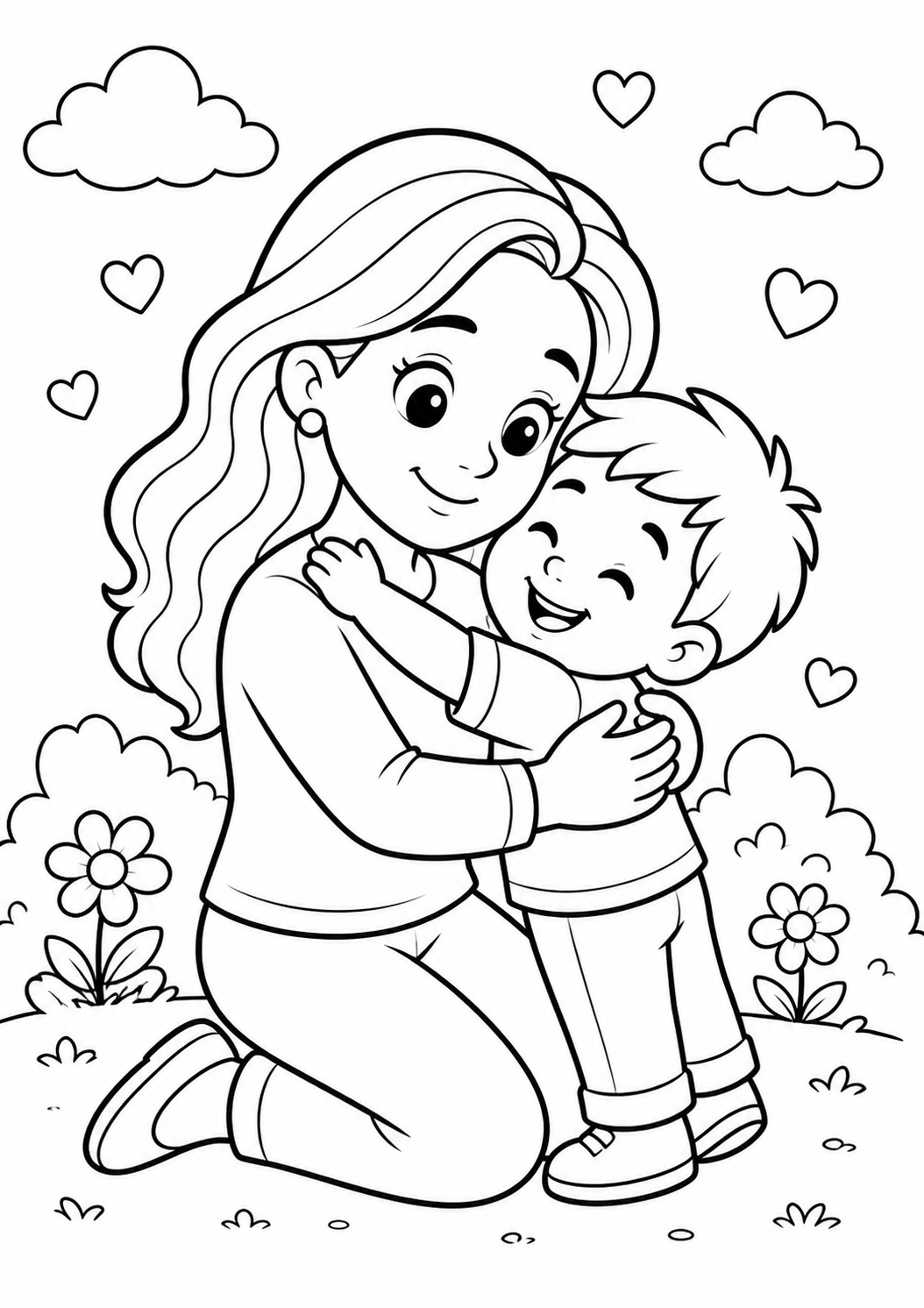 desenho do dia das mães para colorir