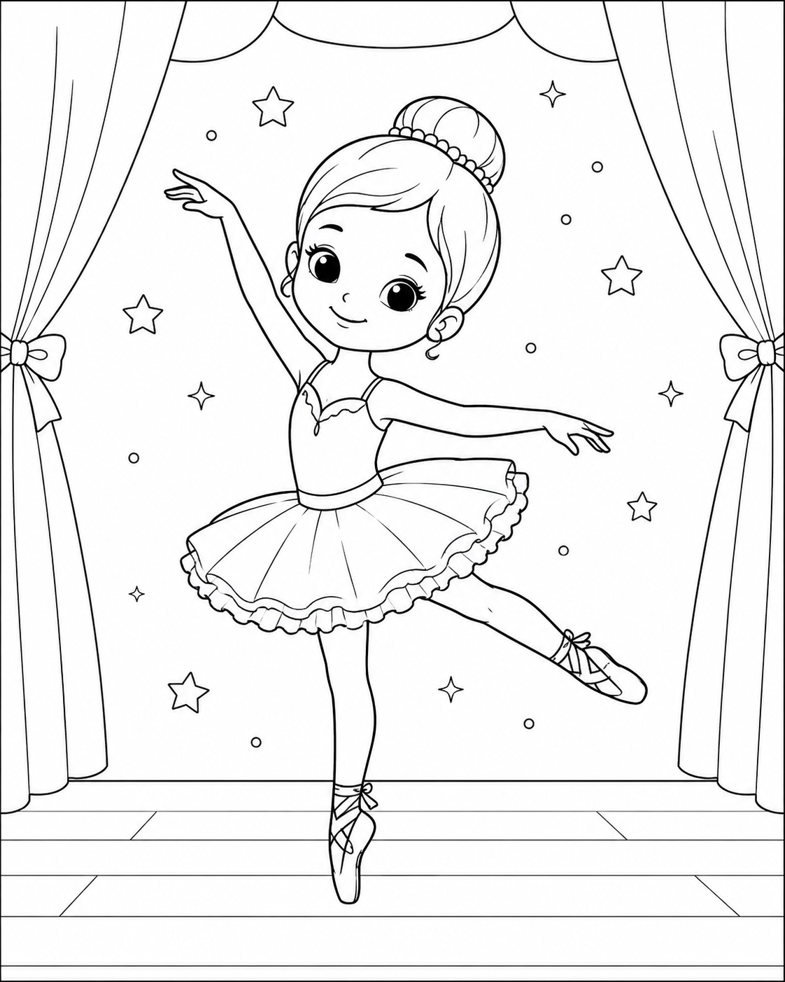 desenho de bailarina para colorir
