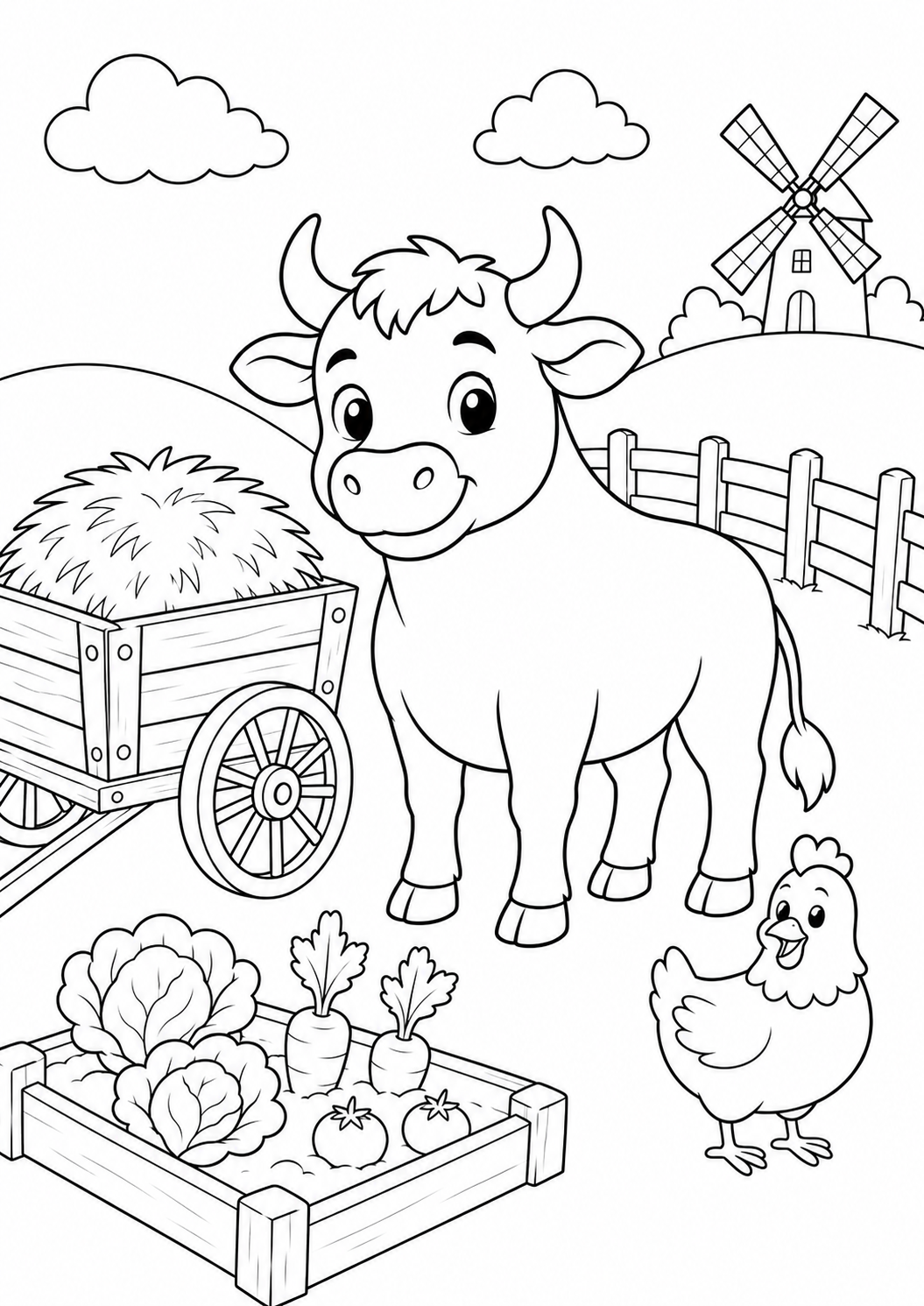 desenho de boi para colorir