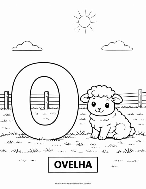 letra o para colorir