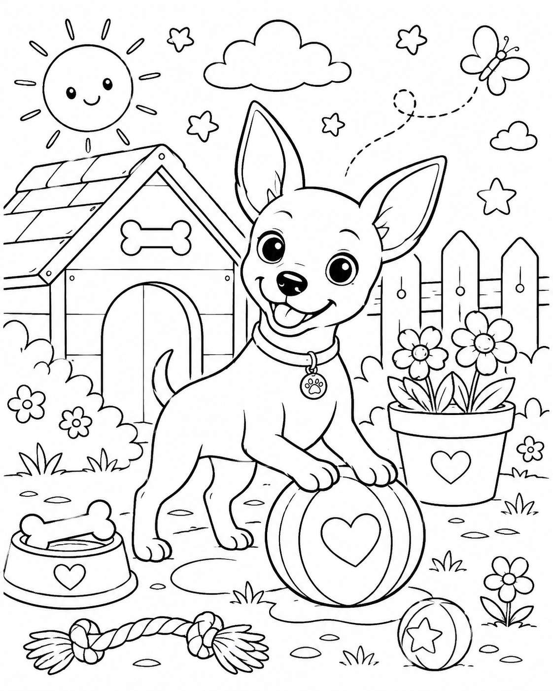 desenho de pinscher para colorir