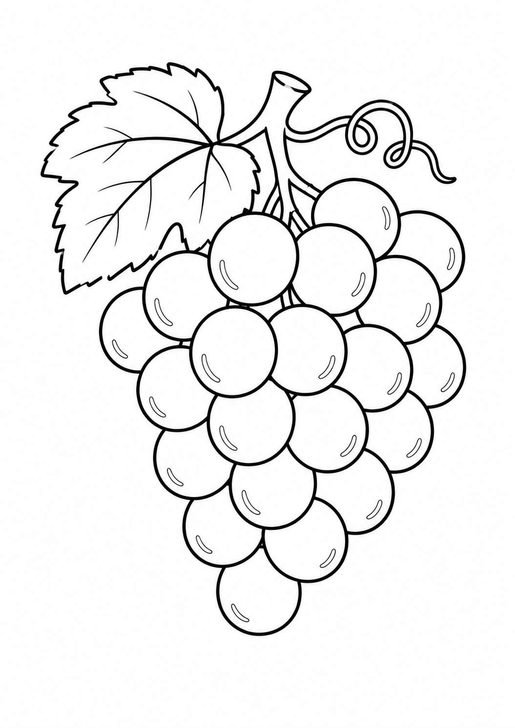 desenho de uvas para colorir