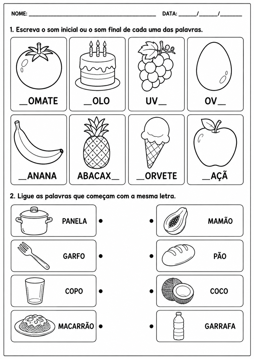 atividade de consciência fonológica