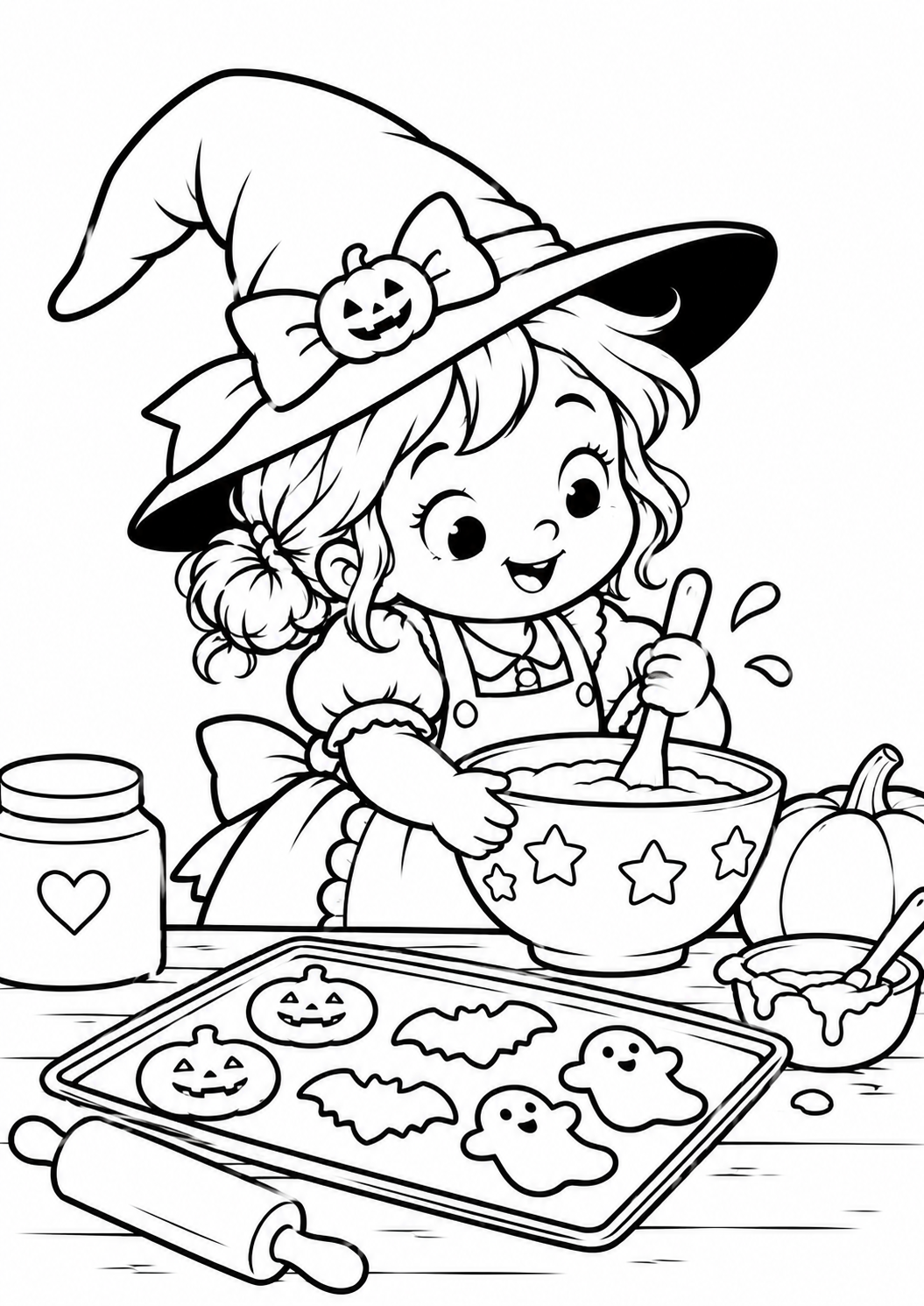 desenho de bruxinha para colorir