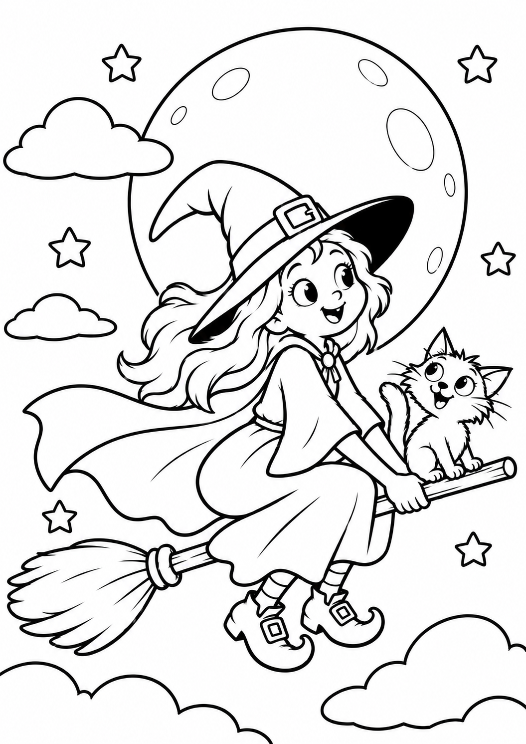 desenho de dia das bruxas para colorir
