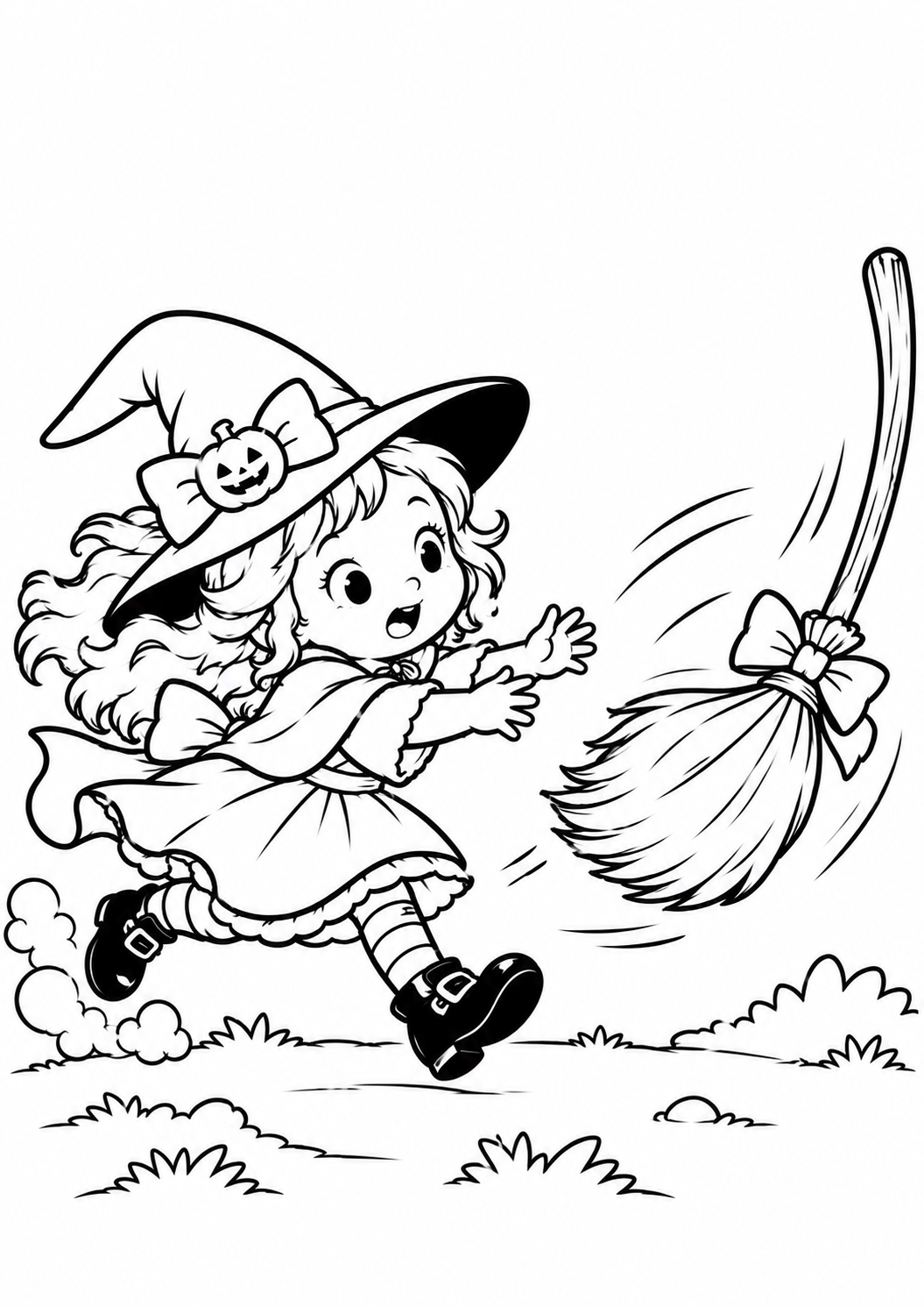 desenho de bruxinha para colorir