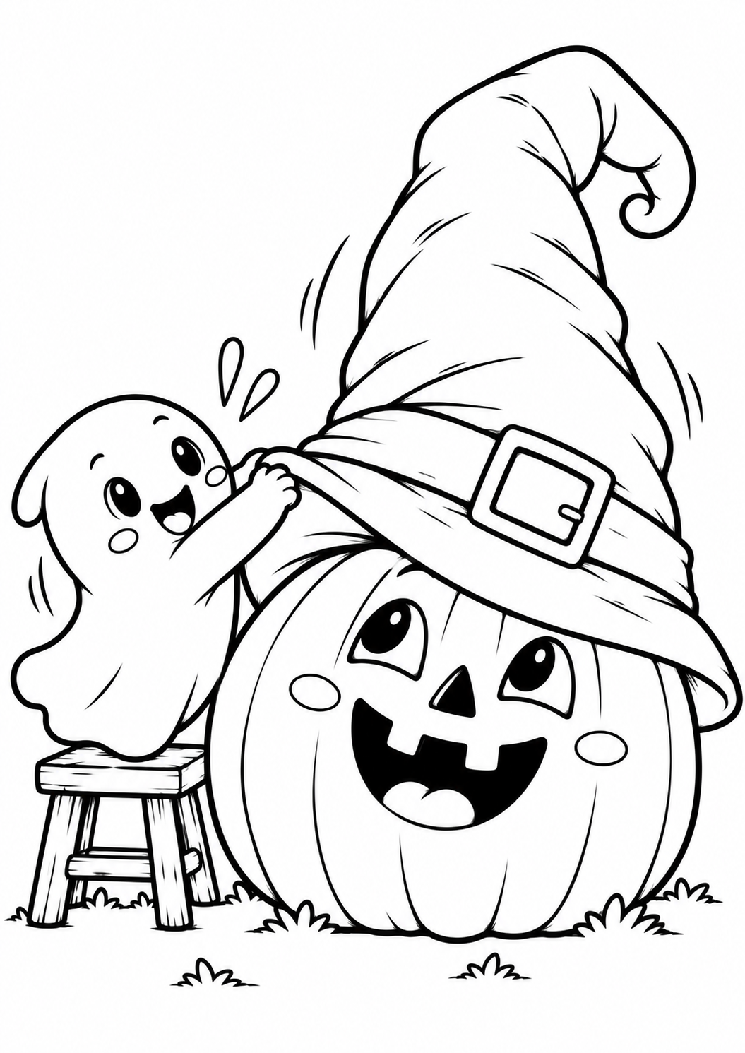 desenho de halloween para colorir