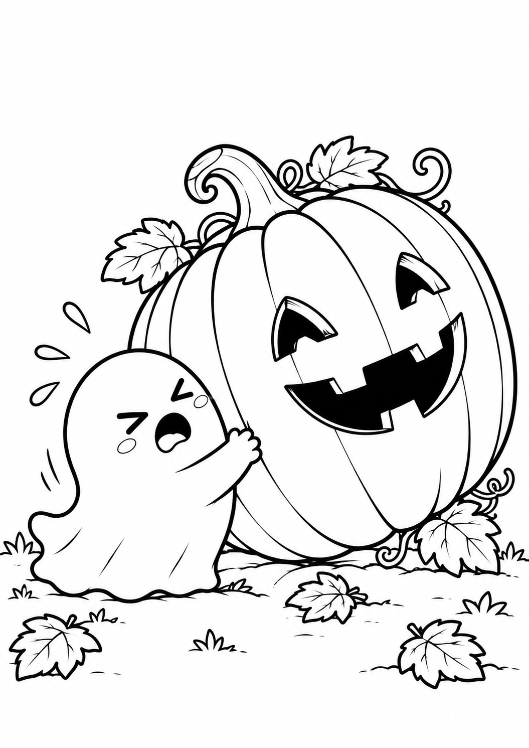 desenho de abóbora de halloween