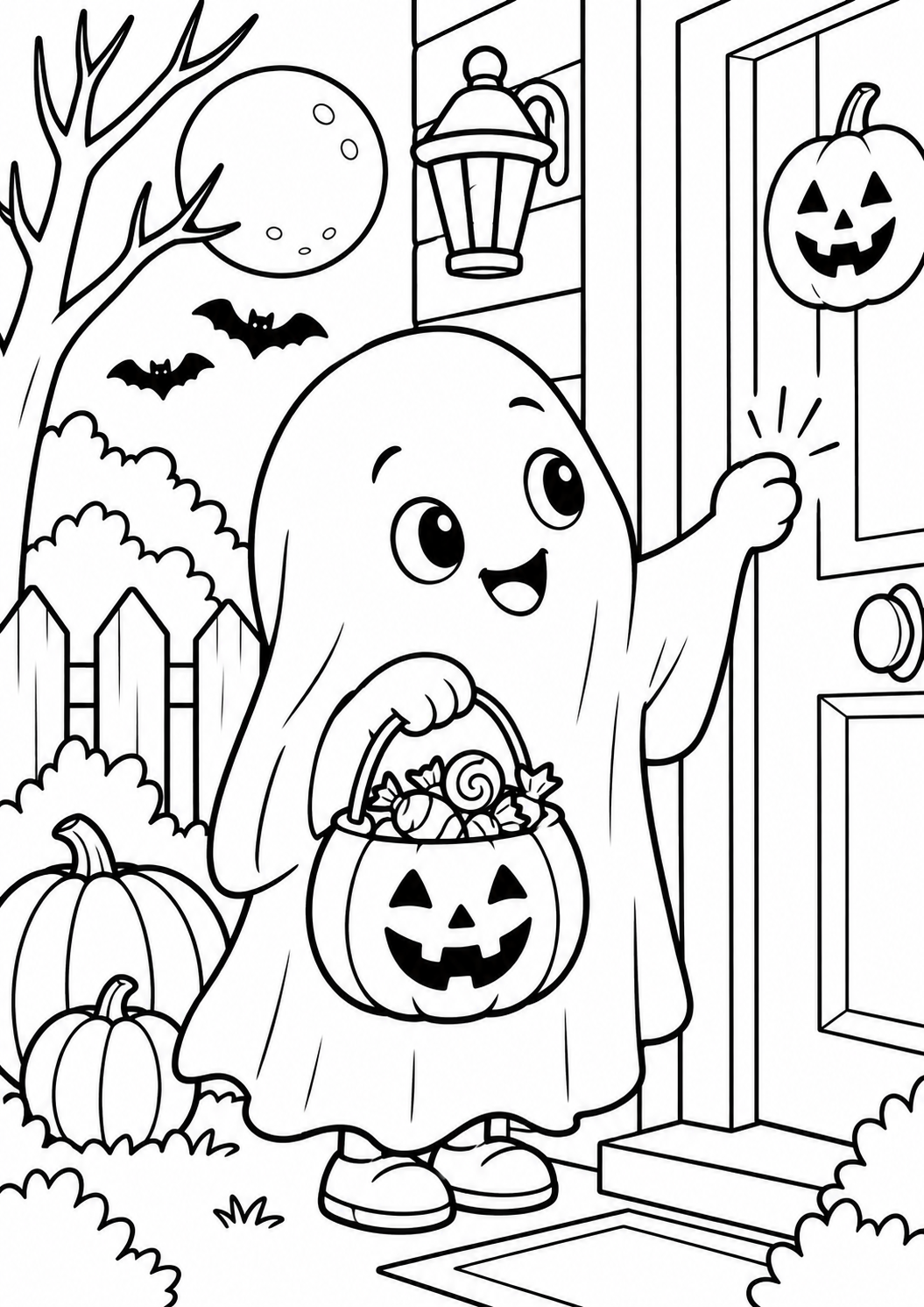 desenho de fantasma para colorir